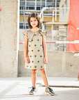 Crystal Embedded A-Line Raw Silk Dress - Swati Golyan