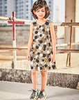 Hand embroidered A line Raw Silk Dress - Swati Golyan