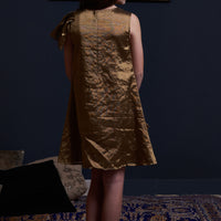 Side Sash Gold Dress