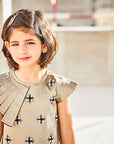 Crystal Embedded A-Line Raw Silk Dress - Swati Golyan