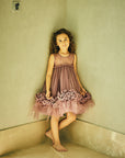 Hand Embroidered 3D Organza Rose Dress - Swati Golyan