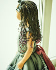 Hand Embroidered Thread Flowers Organza Top & Frilled Skirt Set - Swati Golyan