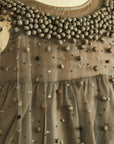 Hand Embroidered Cape and Silk Organza Dress - Swati Golyan