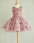 French-knotted Roses Full Circle Dress - Swati Golyan