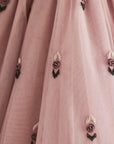 French-knotted Roses Full Circle Dress - Swati Golyan