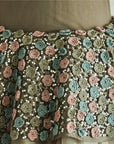 Hand Embroidered Crochet Flowers Drop-Down Waist Dress - Swati Golyan