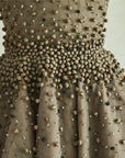 3D Handmade Fabric Balls Full Circle Dress - Swati Golyan