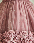 Hand Embroidered 3D Organza Rose Dress - Swati Golyan