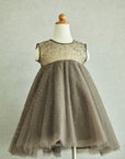 Hand Embroidered with Silk Organza Back Bow-tie Dress - Swati Golyan