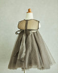 Hand Embroidered with Silk Organza Back Bow-tie Dress - Swati Golyan