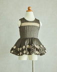 Hand Embroidered Organza and Metallic Roses Dress - Swati Golyan