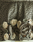 Hand Embroidered Organza and Metallic Roses Dress - Swati Golyan