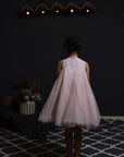 Pearl and Sequins Hand Embroidered Box Pleated Dress - Swati Golyan