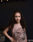 Gigantic Silk Organza Peony Girls Birthday Dress