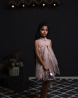 Gigantic Bow Collared Silk Organza Dress for Girls
