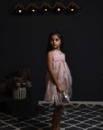 Gigantic Bow Collared Silk Organza Dress for Girls