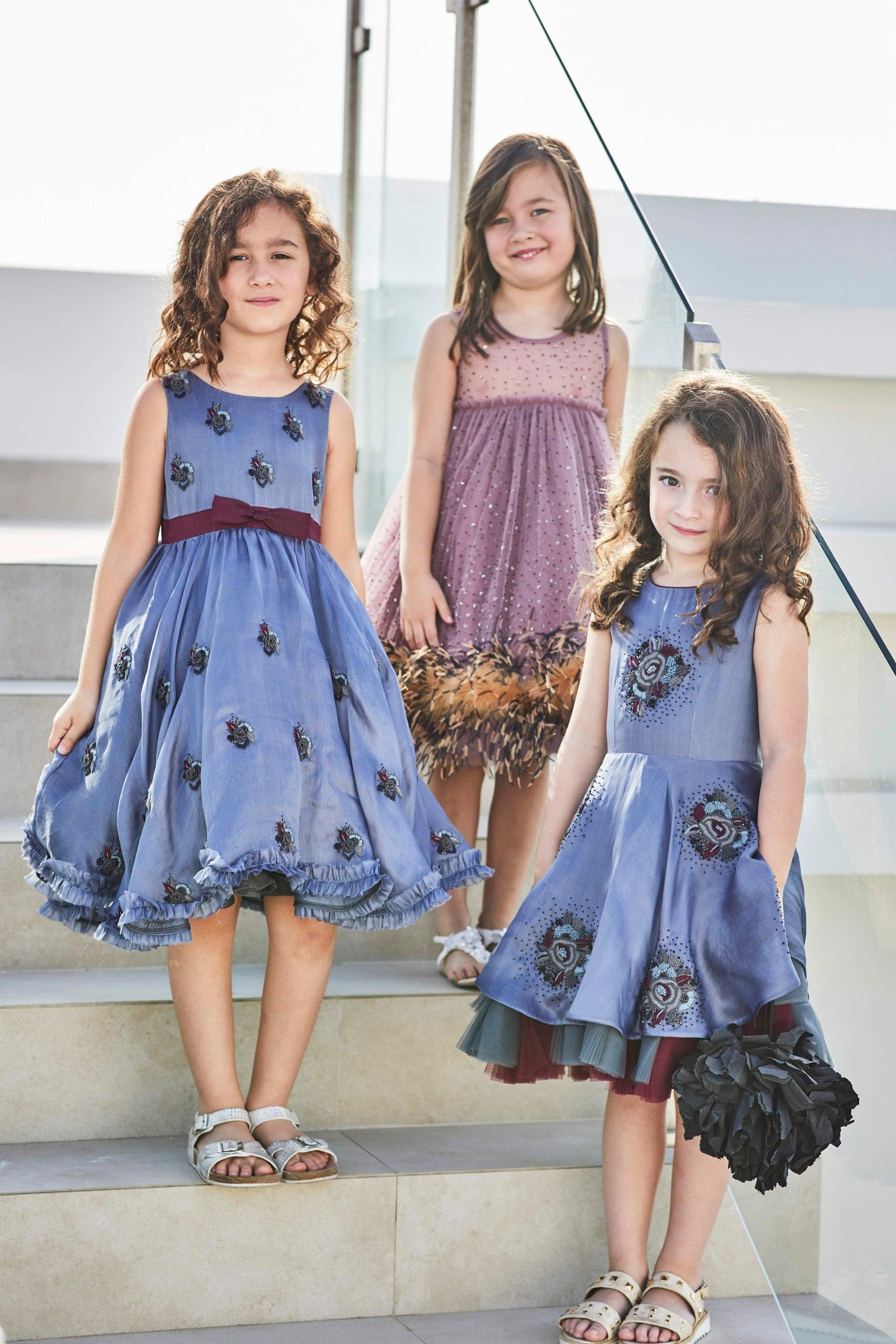 Fairytale themed Embroidered Organza Girl Dresses Collection