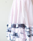 Tie Dyed Silk Chiffon Frills Dress