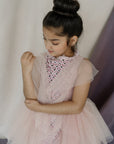 Hand Embroidered Ruffled And Frilled Dress