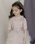 Hand Enhanced 3d Flowers Pinafore Tutu