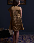 Side Sash Gold Dress